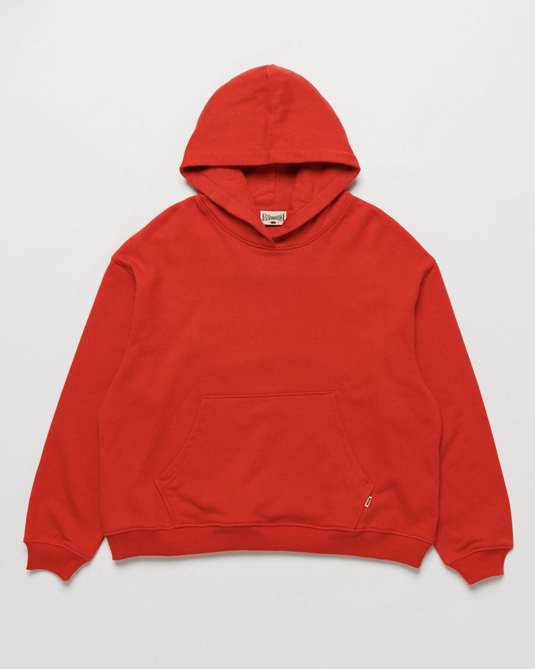 520 Organic Hoody - Signal Red — front flat, true colour