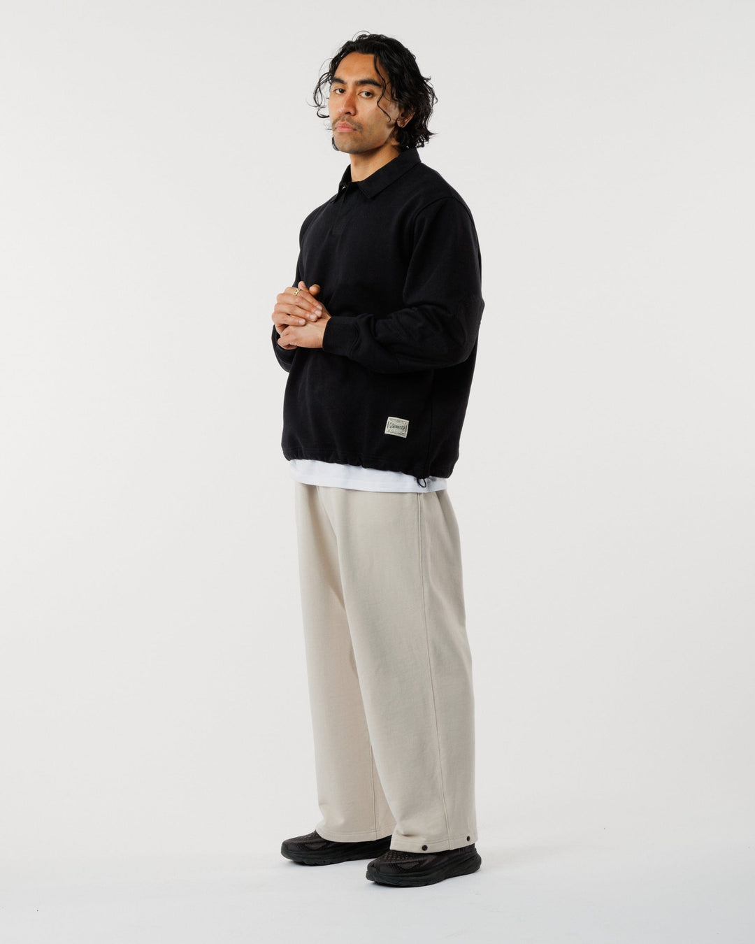 Ellis Rugby Sweatshirt - Black