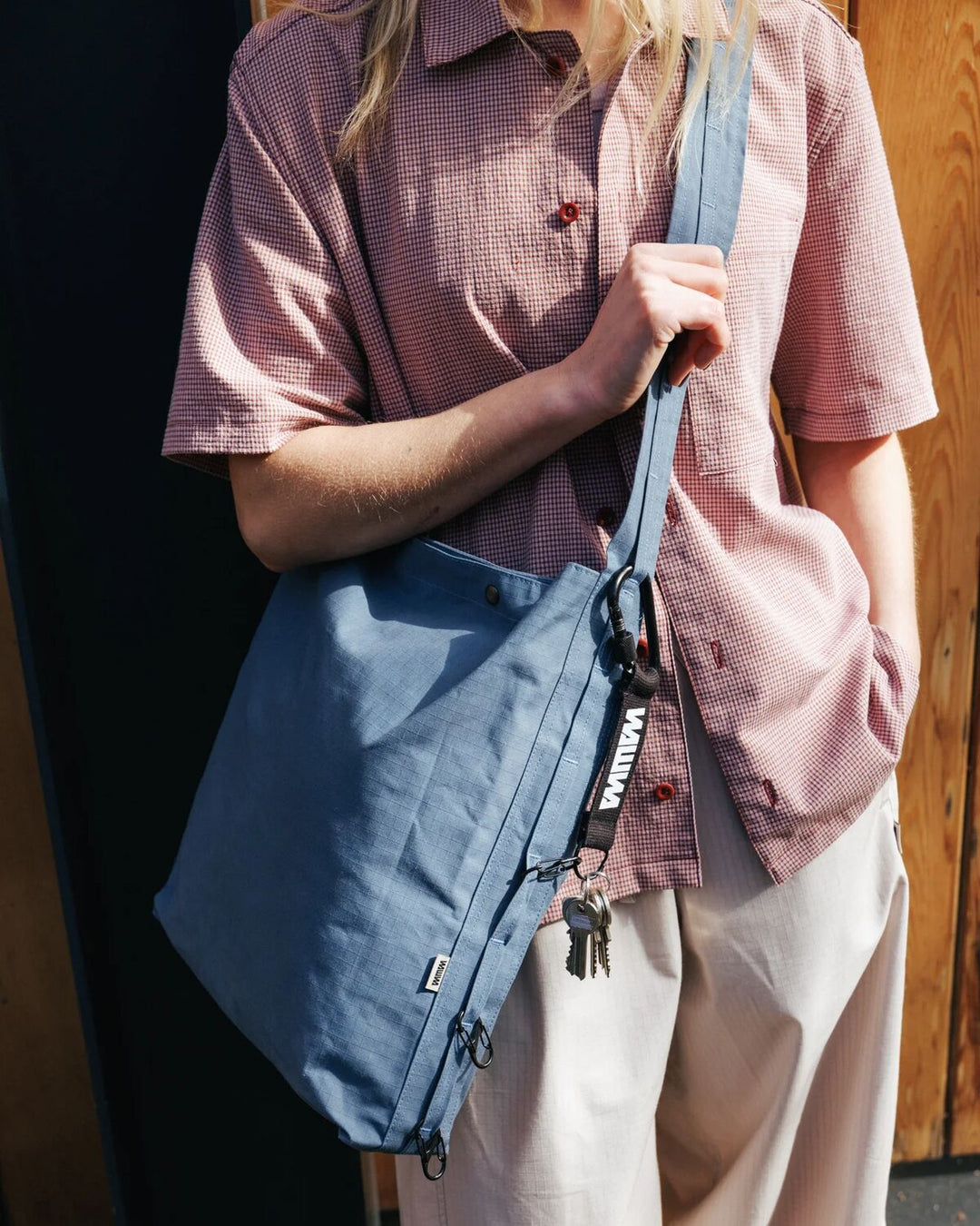 Water Resistant Bar Tack Tote - Slate