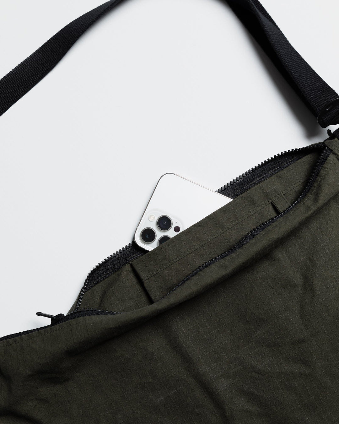 Water Resistant Messenger Bag - Dark Olive