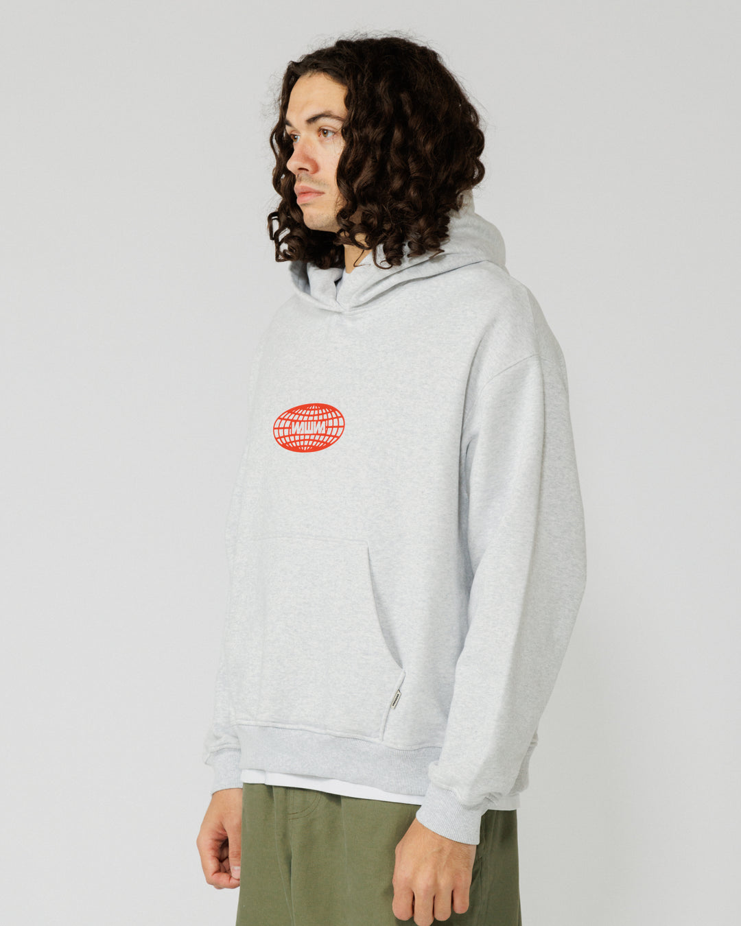Global Logo Hoody - Marl Grey