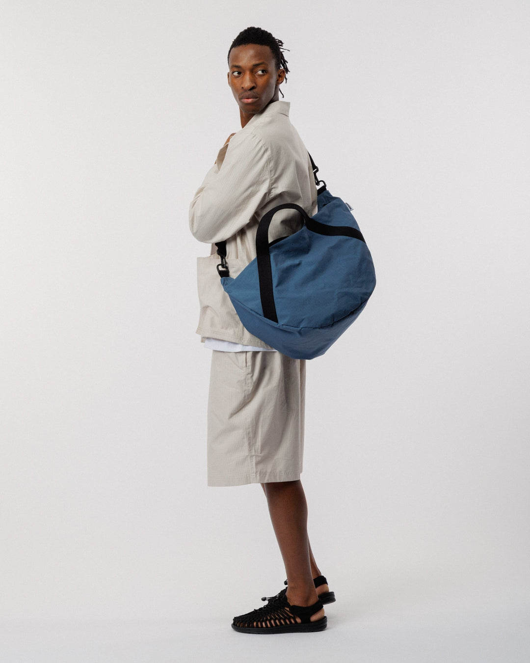 Water Resistant Duffle Bag - Slate Blue