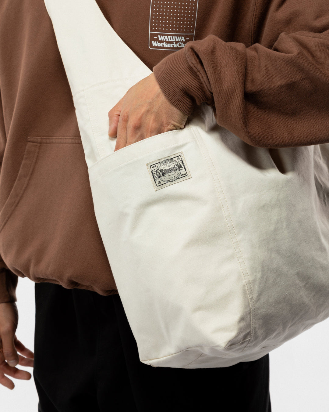 Studio Ripstop Crossbody Tote - Natural