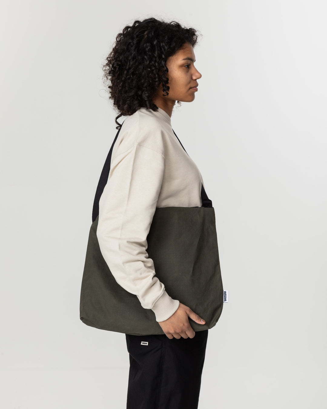 Water Resistant Messenger Bag - Dark Olive