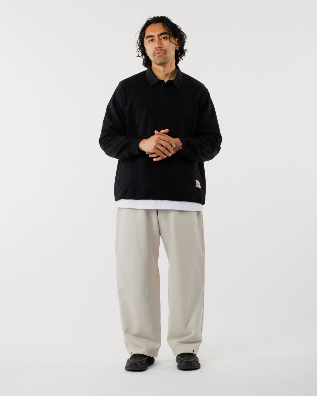 Ellis Rugby Sweatshirt - Black