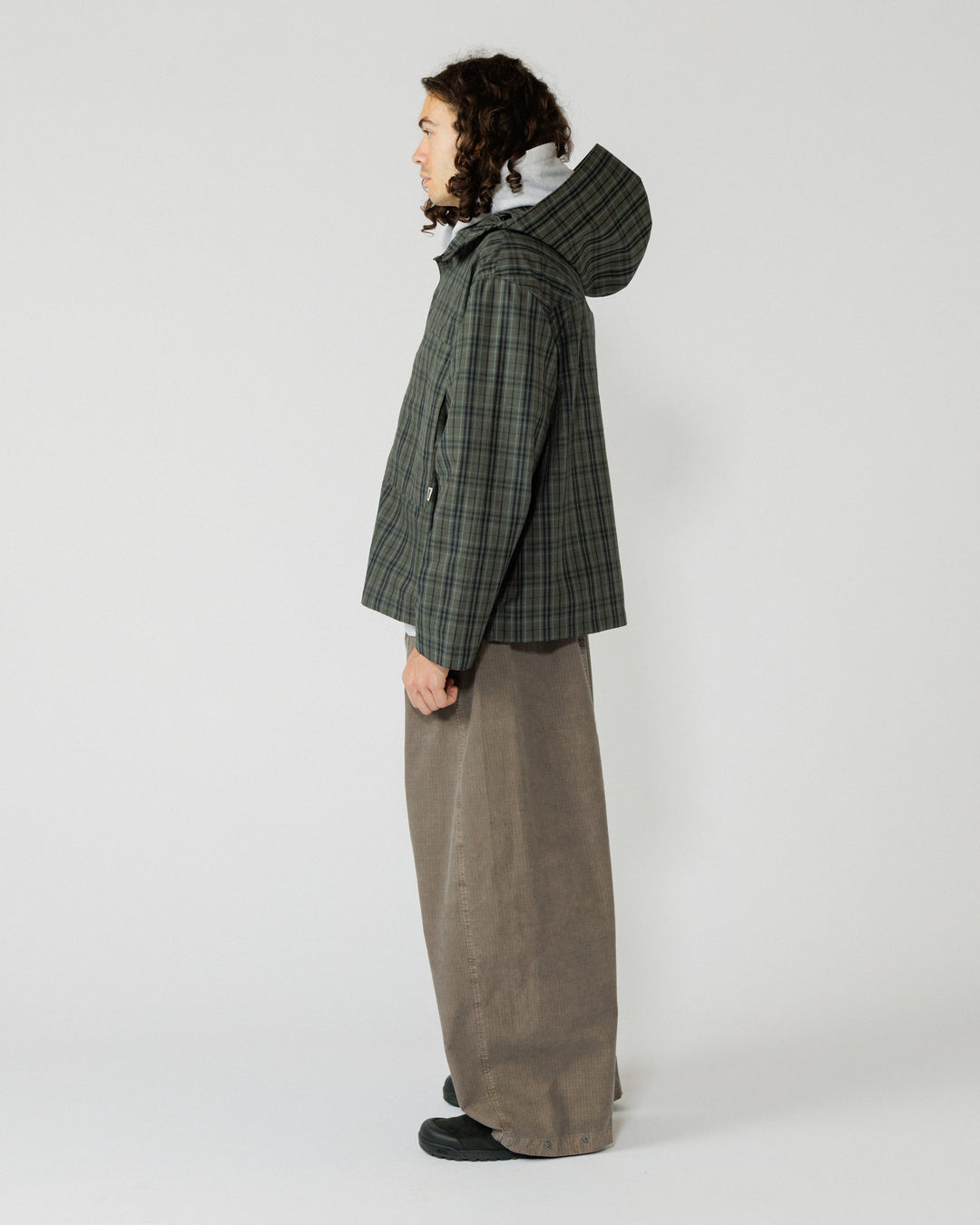 Detachable Hood - Charcoal Check