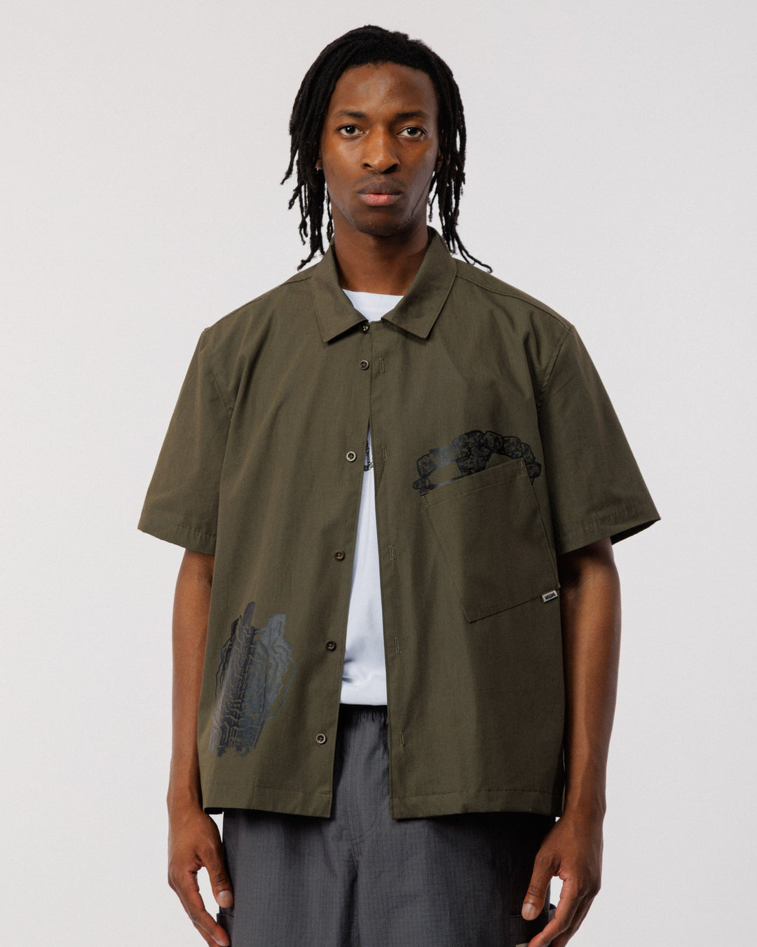 Psy-Damage Ezra Shirt - Khaki
