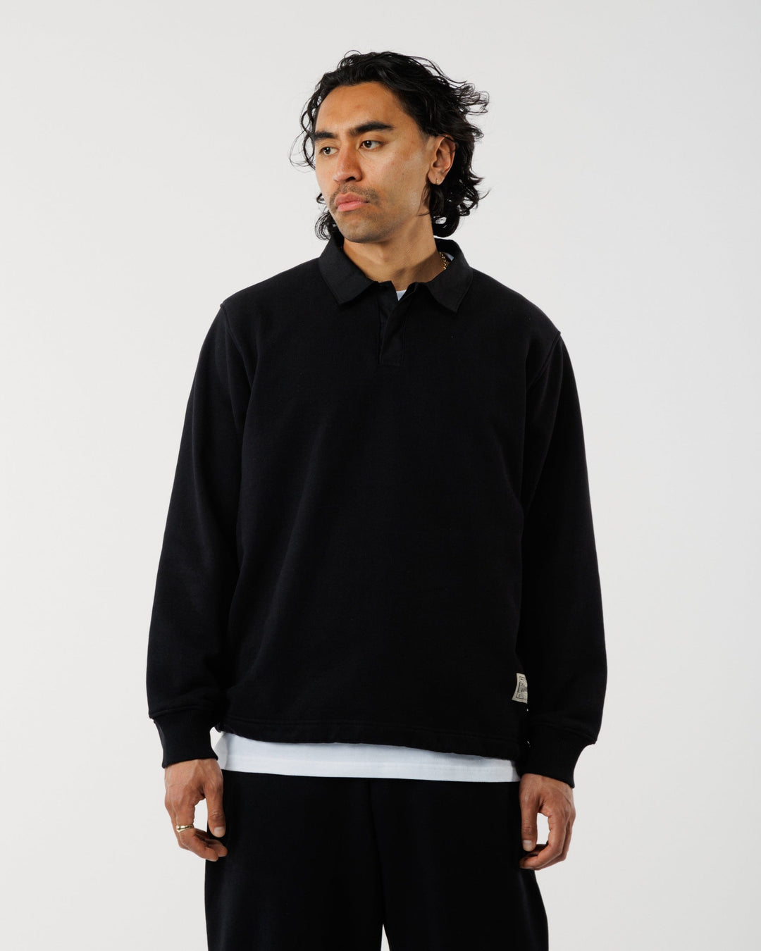 Ellis Rugby Sweatshirt - Black