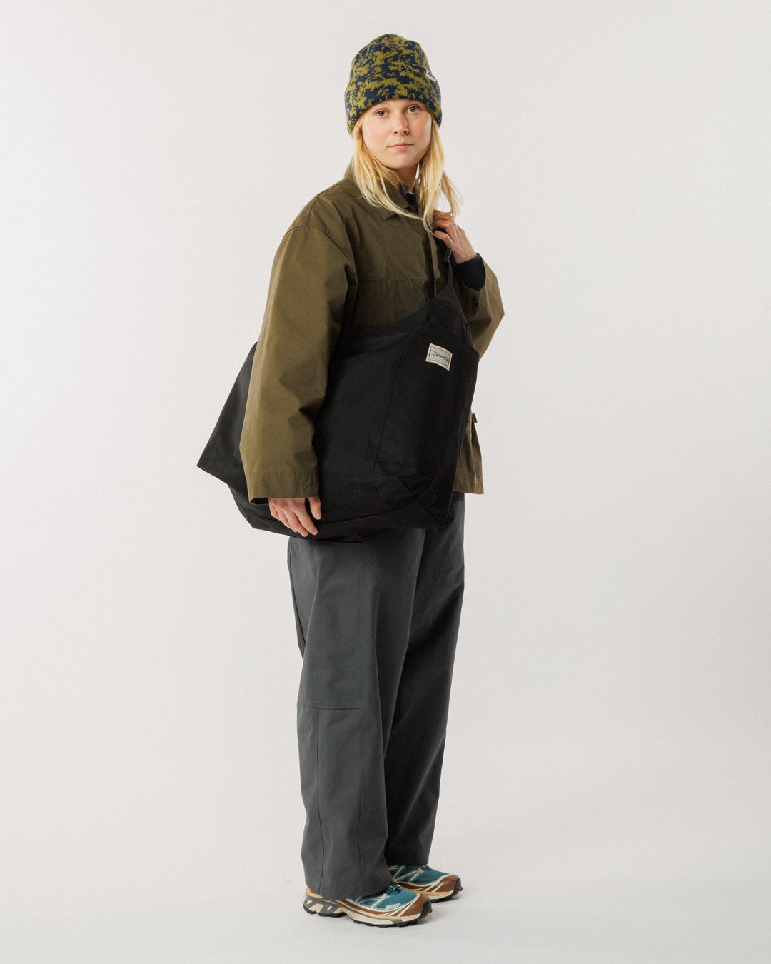 Water Resistant Studio Ripstop Crossbody Tote - Black