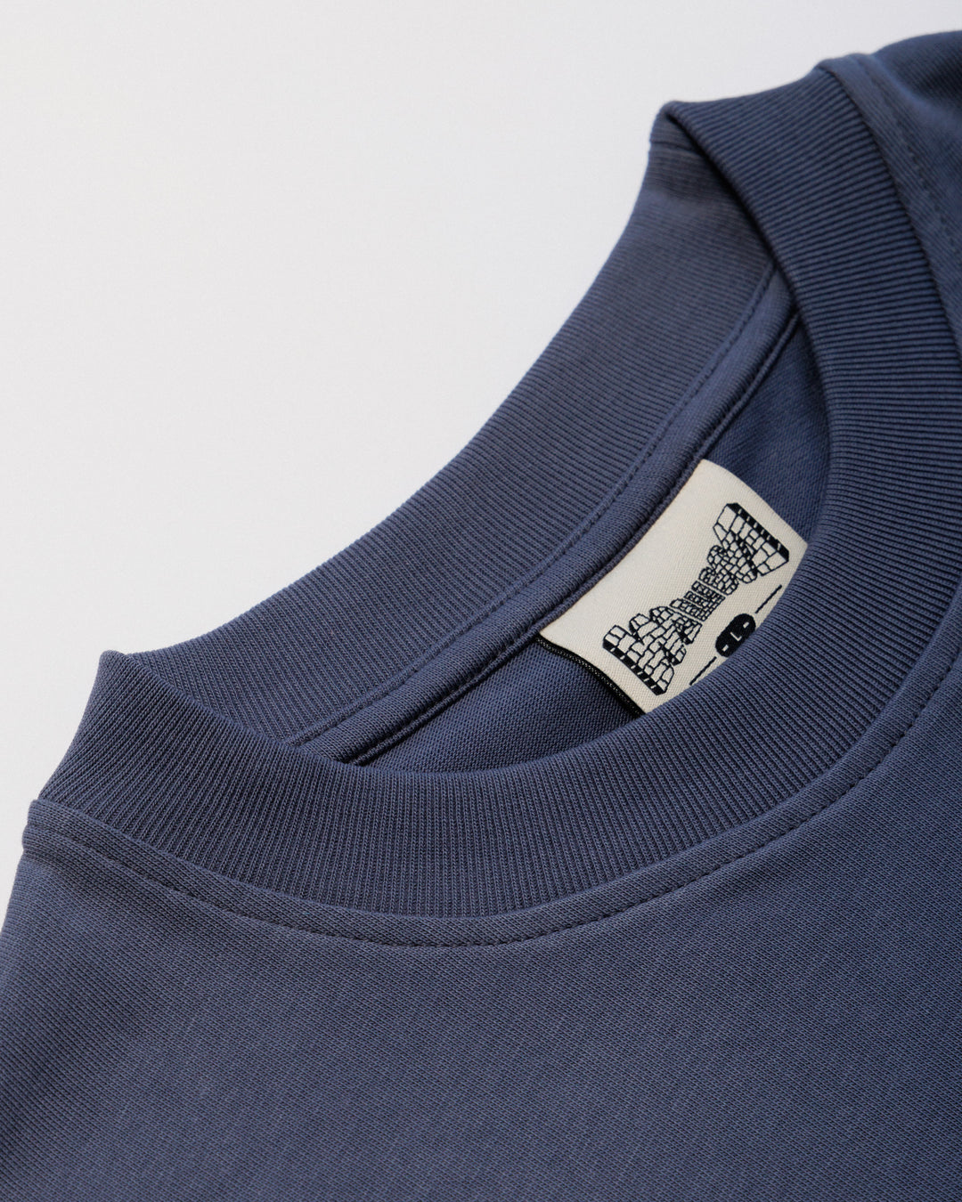 Mid-Weight Cropped Organic T-Shirt - Washed Blue