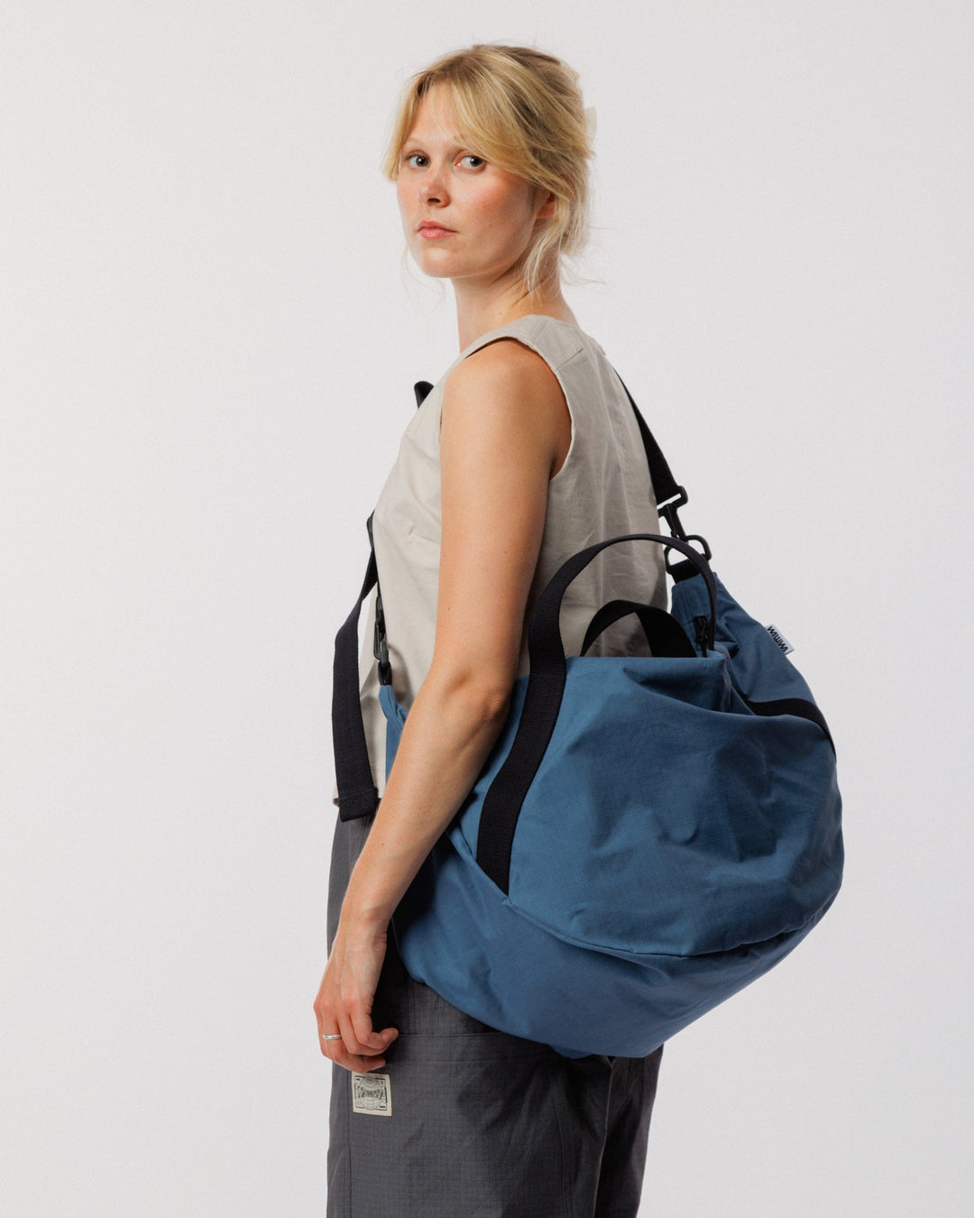 Water Resistant Duffle Bag - Slate Blue
