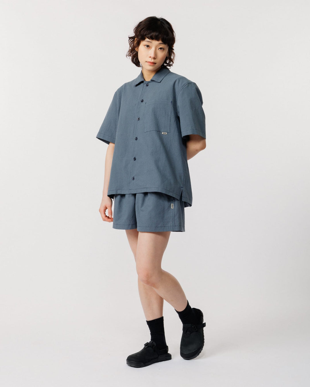 Check Co-Ord - Navy