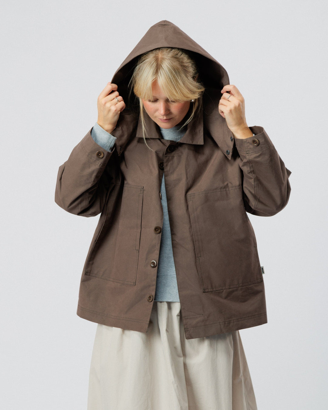 Nell Overshirt & Hood Set - Bracken Brown