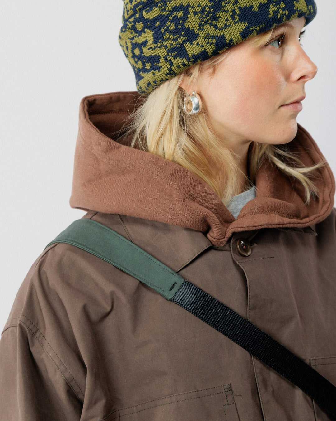 Crescent Crossbody Sling Bag - Mineral Green