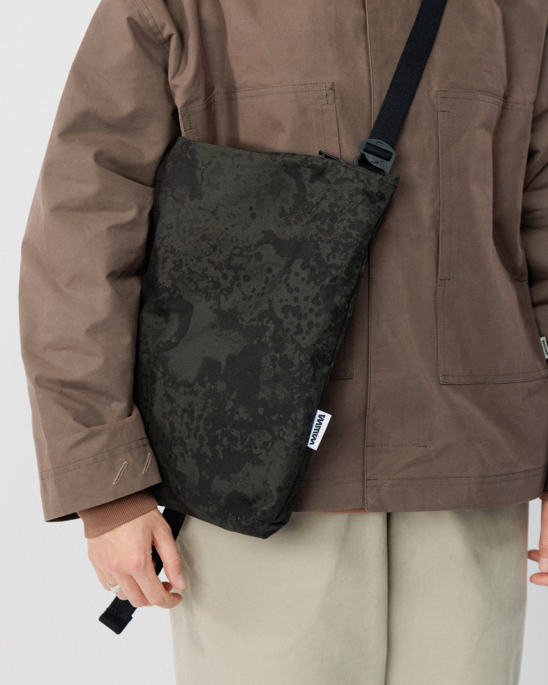 Water Resistant Messenger Bag - Black Ink