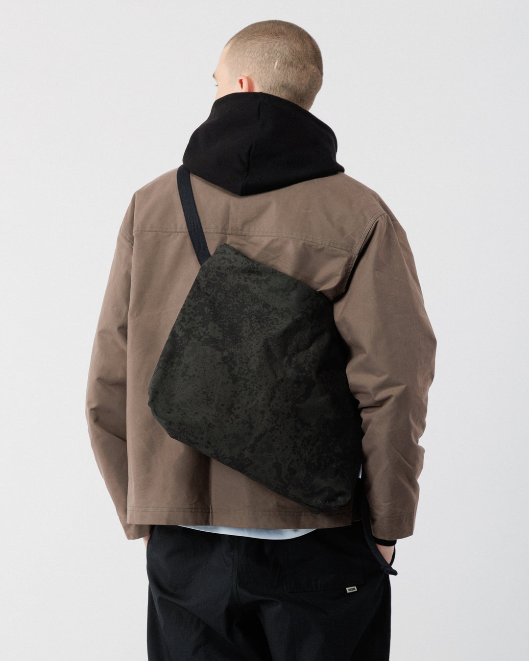 Water Resistant Messenger Bag - Black Ink