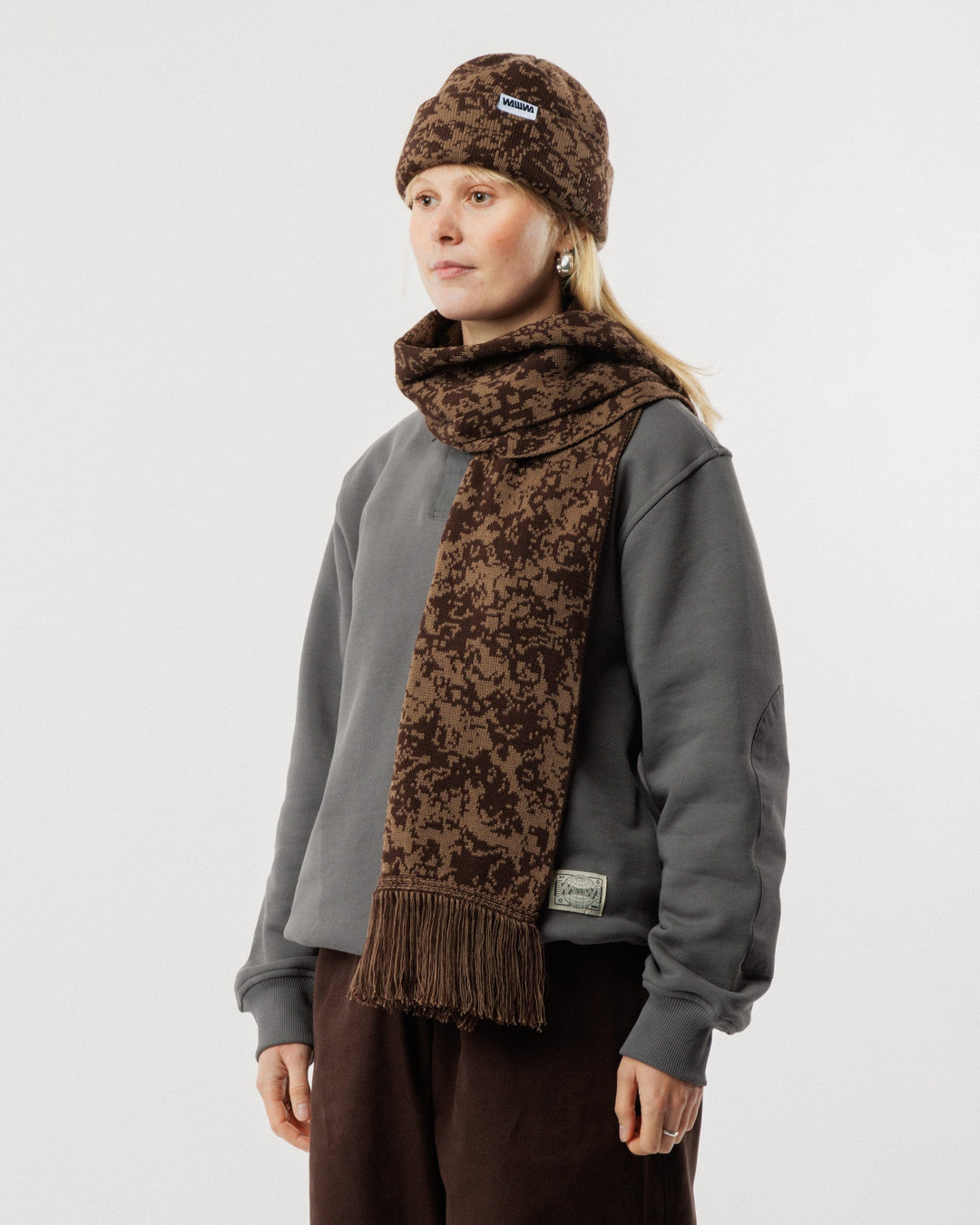 Barley Scarf - Brown & Bronze