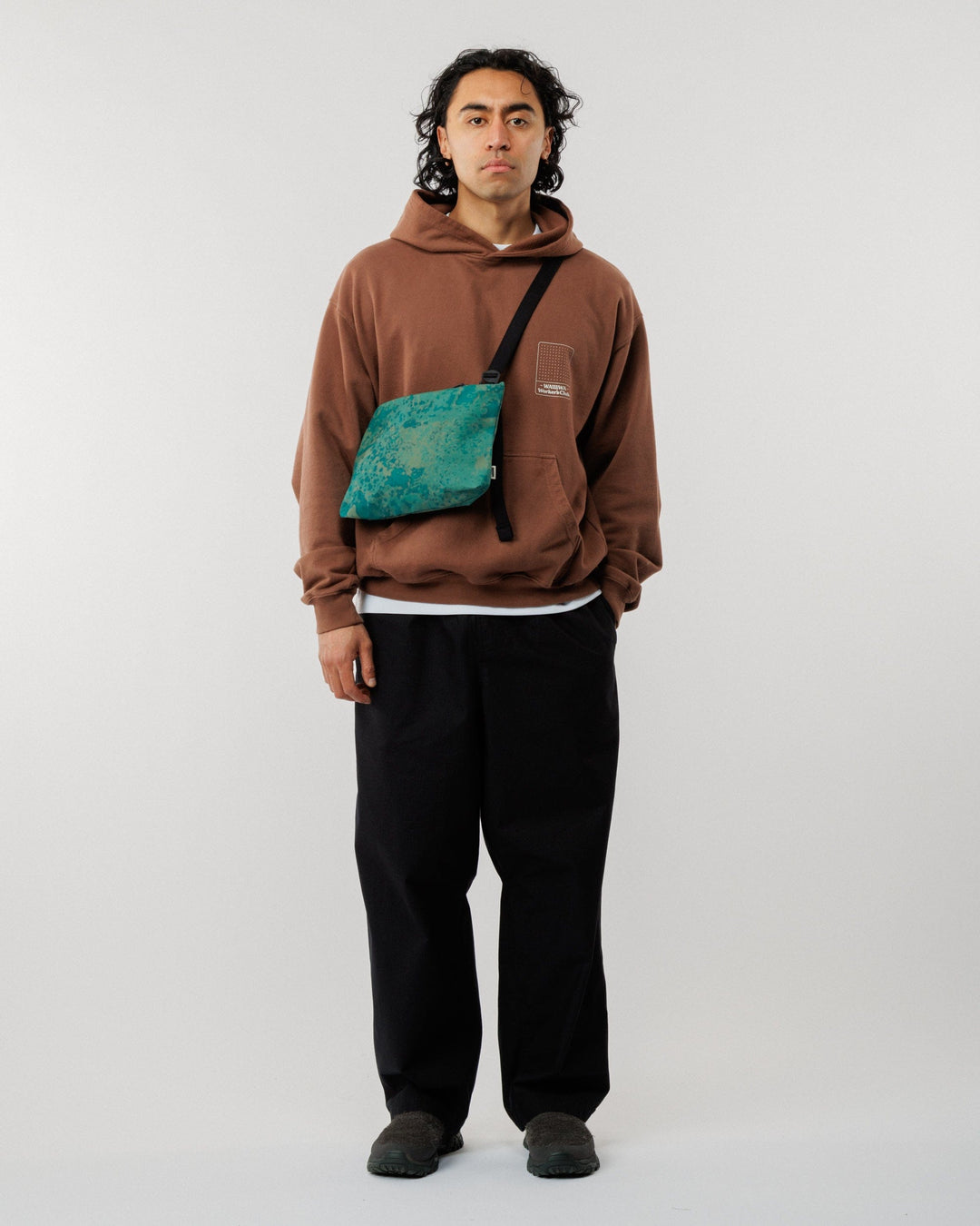 Mini Water Resistant Messenger Bag - Blue Ink