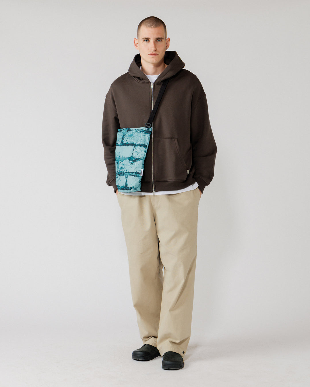 Water Resistant Messenger Bag - Blue Brick Camo