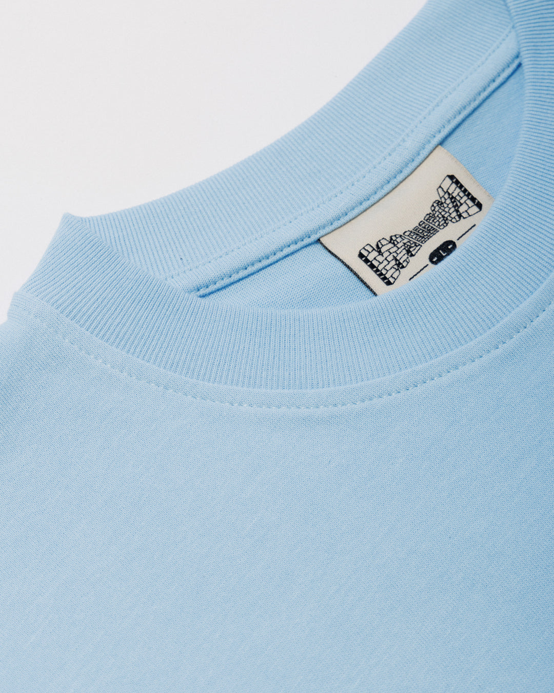 Mid-Weight Cropped Organic T-Shirt - Sky Blue