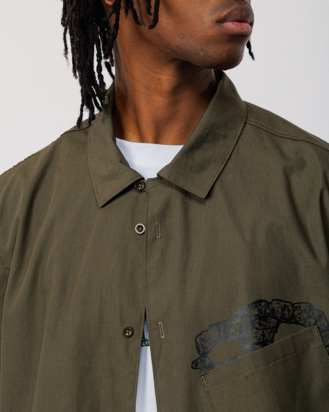 Psy-Damage Ezra Shirt - Khaki