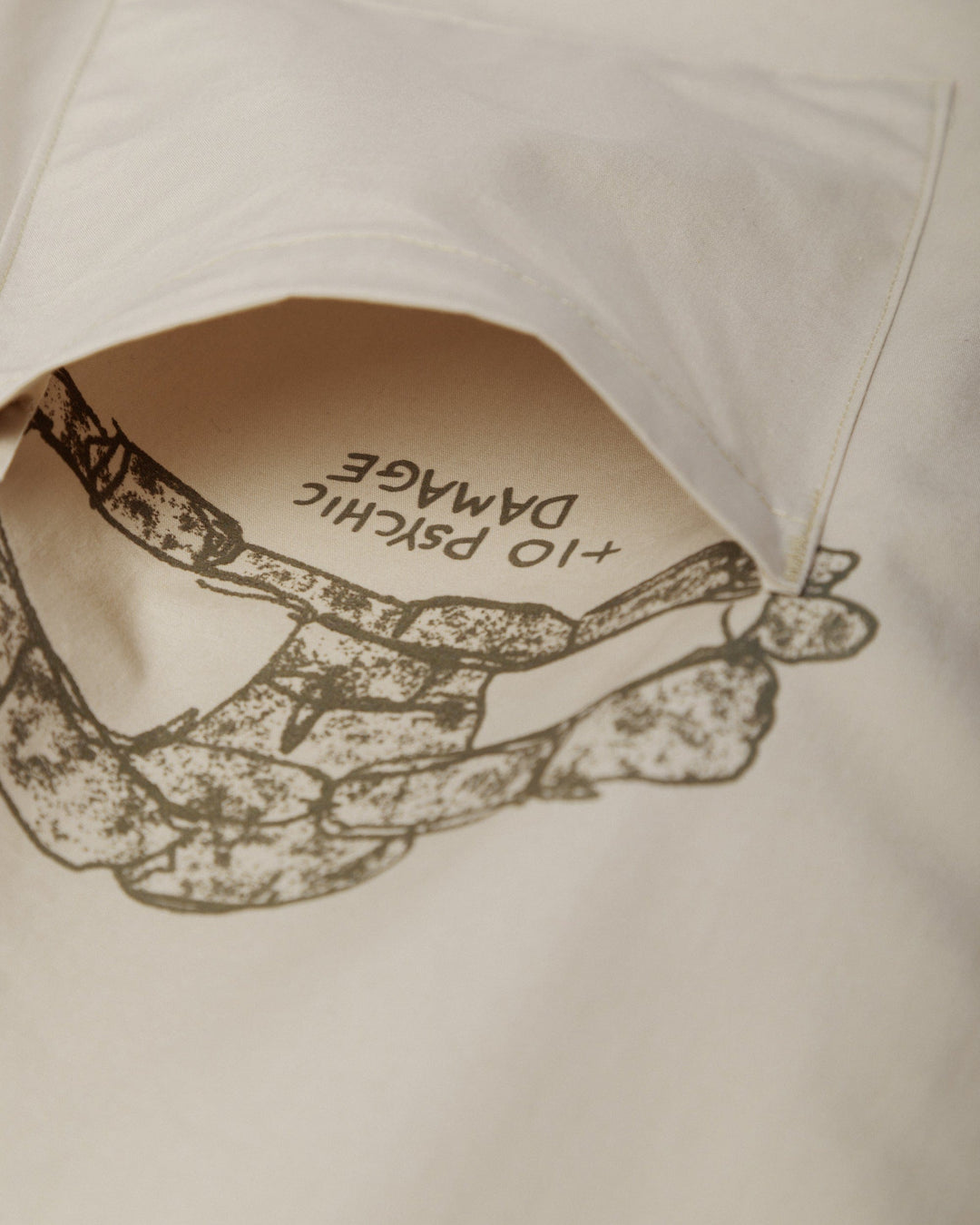 Psy-Damage Ezra Shirt - Stone