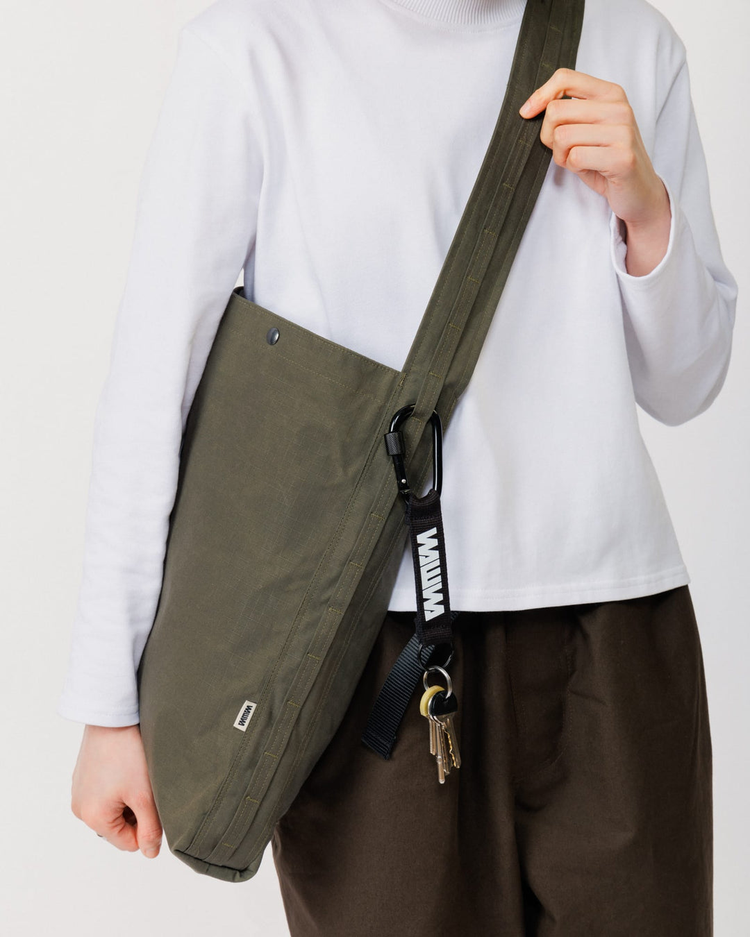 Water Resistant Bar Tack Tote - Khaki