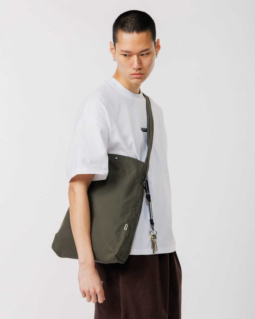 Water Resistant Bar Tack Tote - Khaki