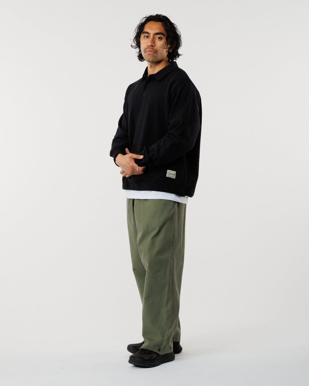 Ellis Rugby Sweatshirt - Black