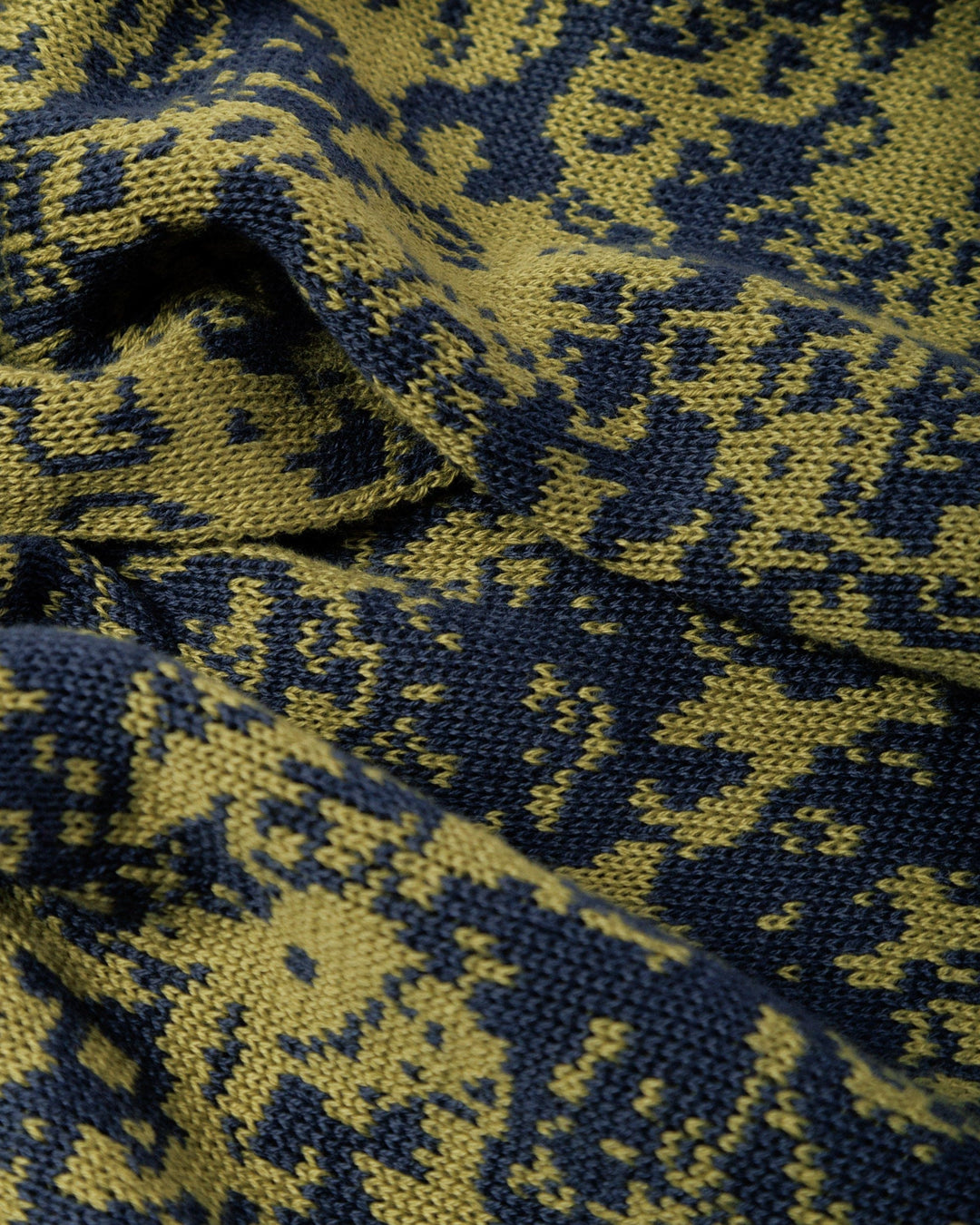 Barley Hat & Scarf Set - Khaki & Navy