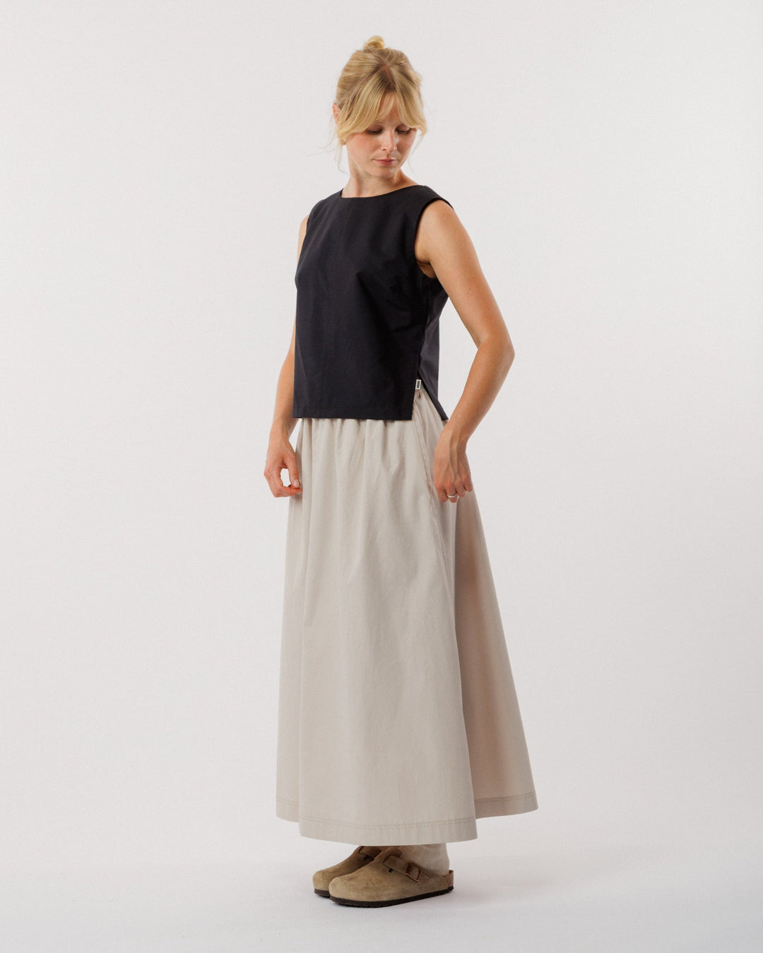 Aimee Poplin Top - Black