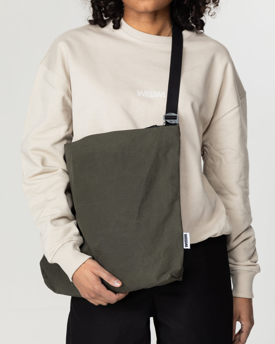 Water Resistant Messenger Bag - Dark Olive