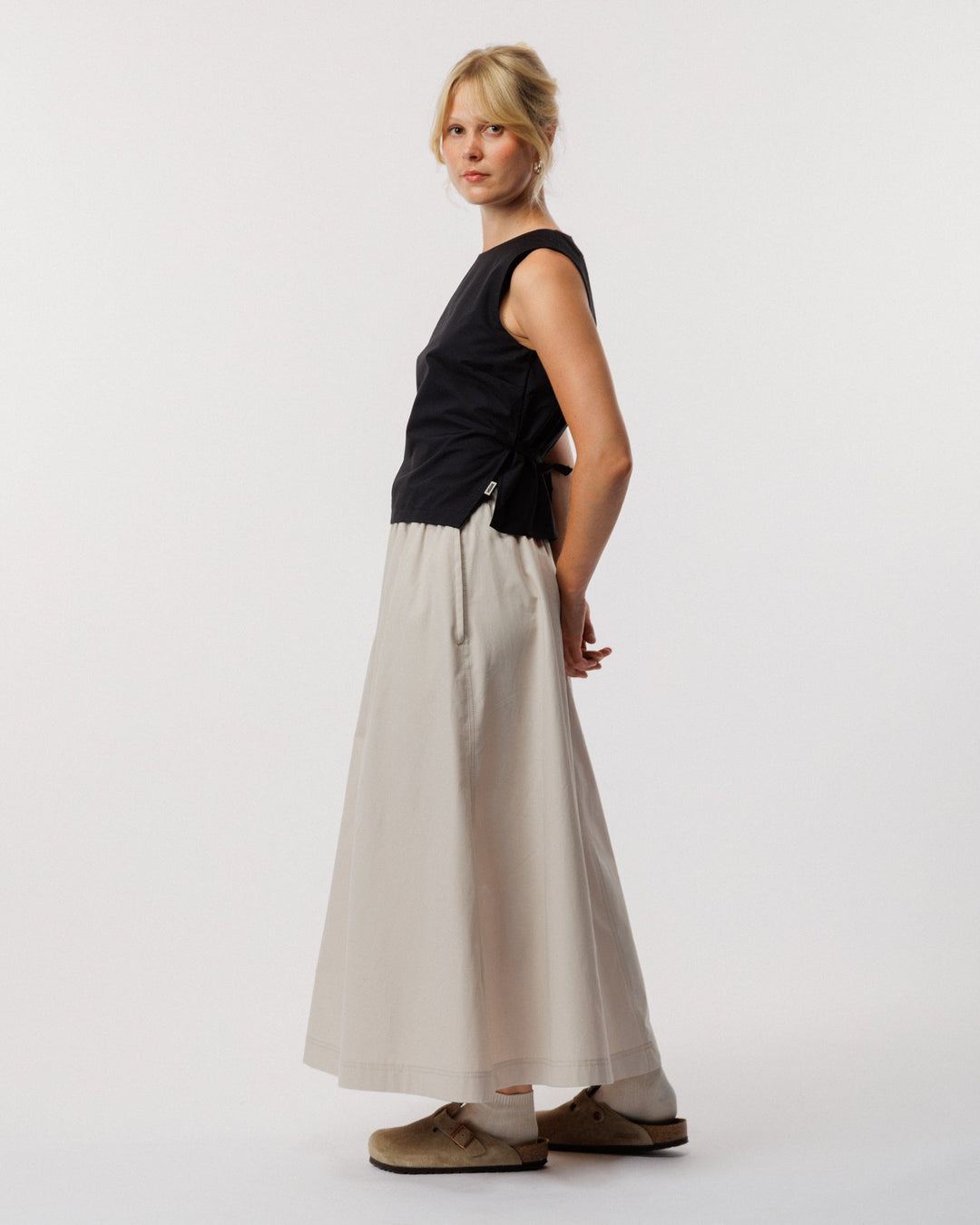 Aimee Poplin Top - Black