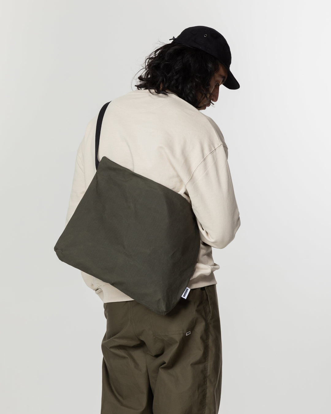 Water Resistant Messenger Bag - Dark Olive