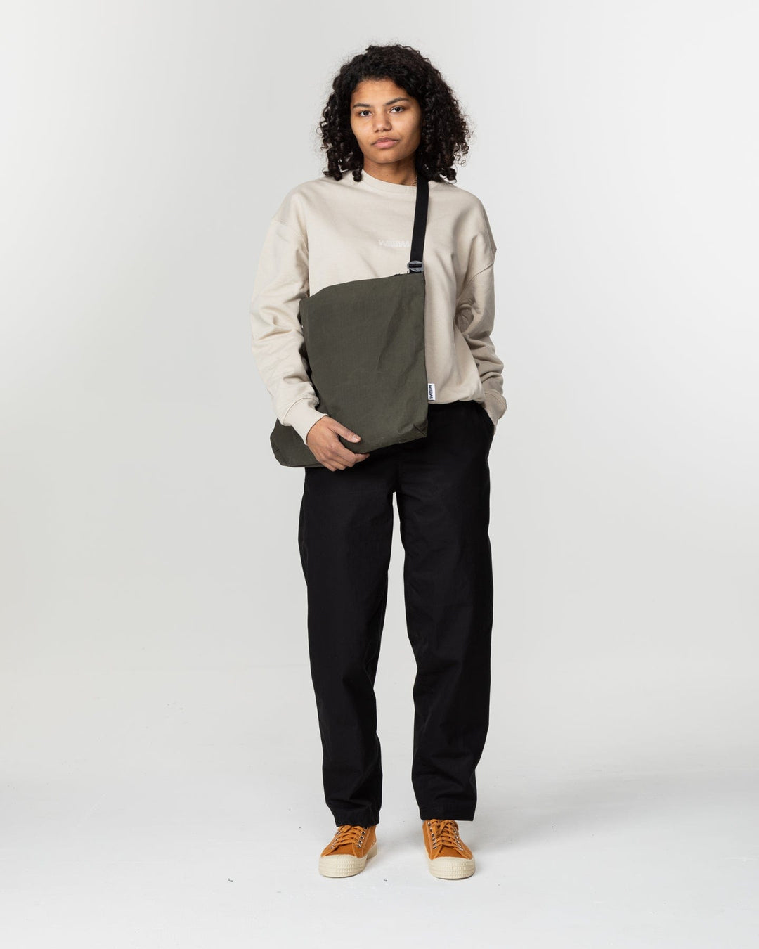 Water Resistant Messenger Bag - Dark Olive