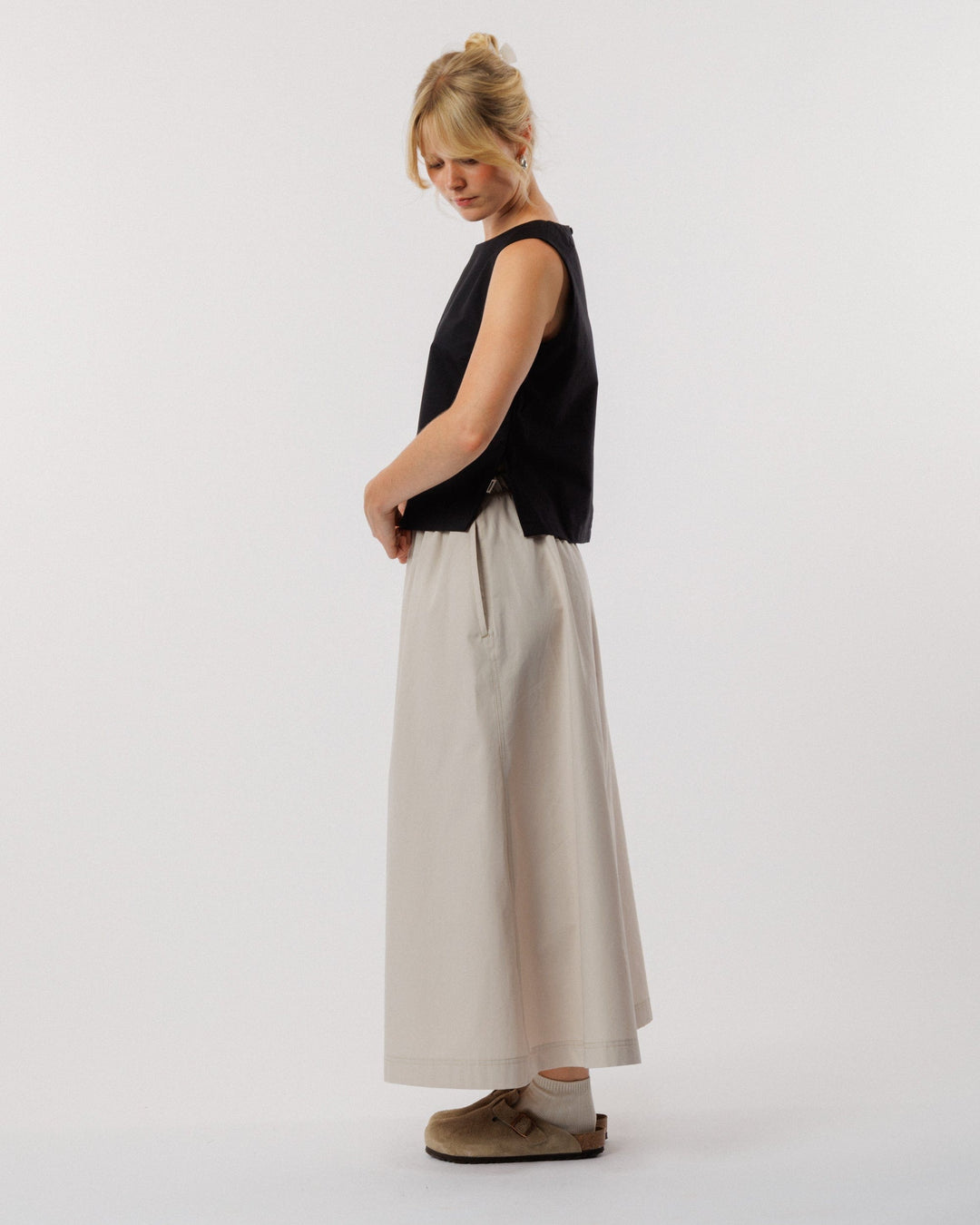 Aimee Poplin Top - Black