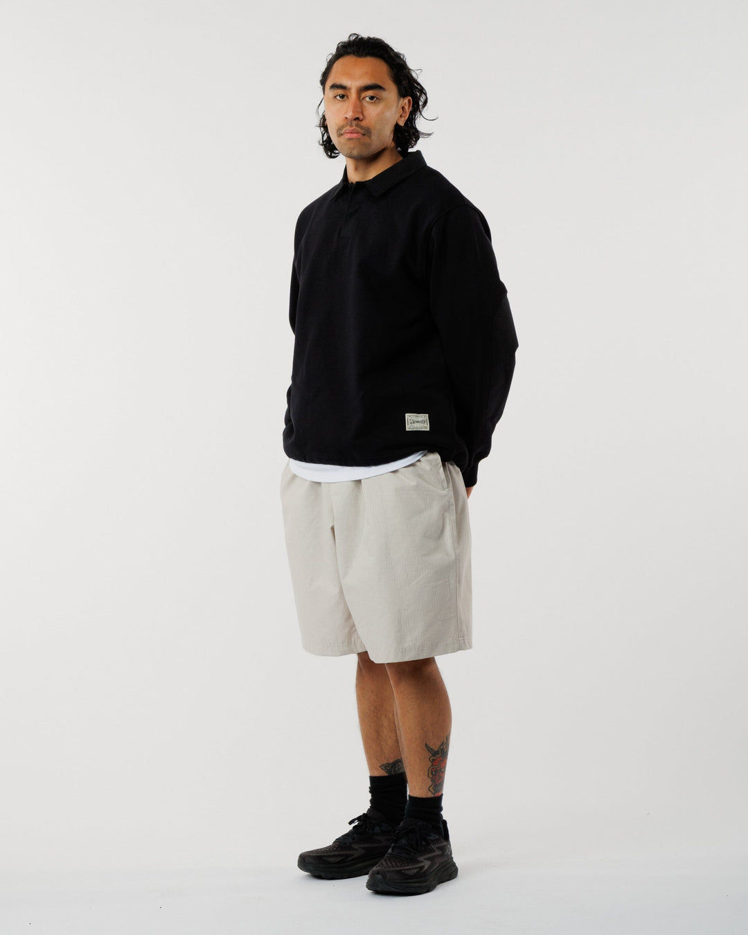 Ellis Rugby Sweatshirt - Black