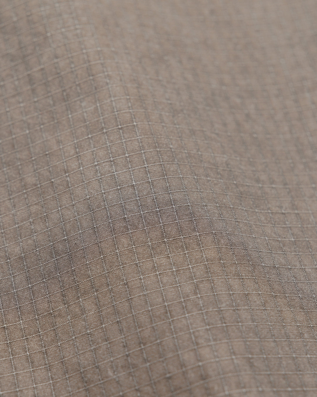 Garment Dyed Atlas Pants - Fawn Brown — ripstop fabric texture close-up