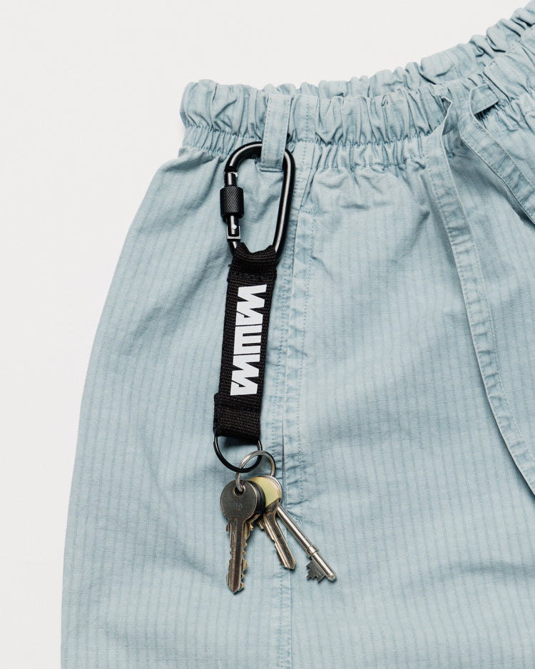 Garment Dyed Atlas Pants - Powder Blue — belt loop carabiner styling