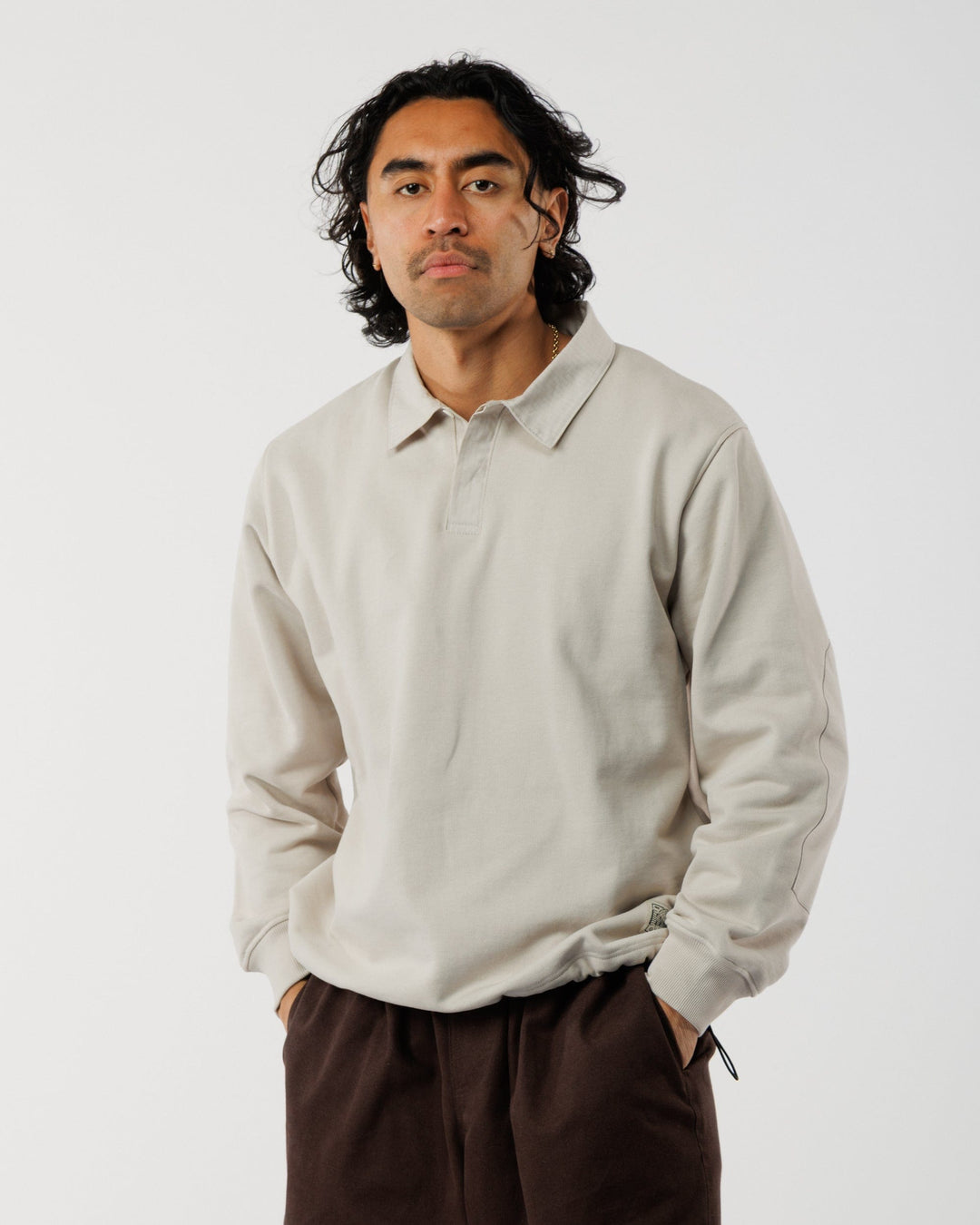 Ellis Rugby Sweatshirt - Stone