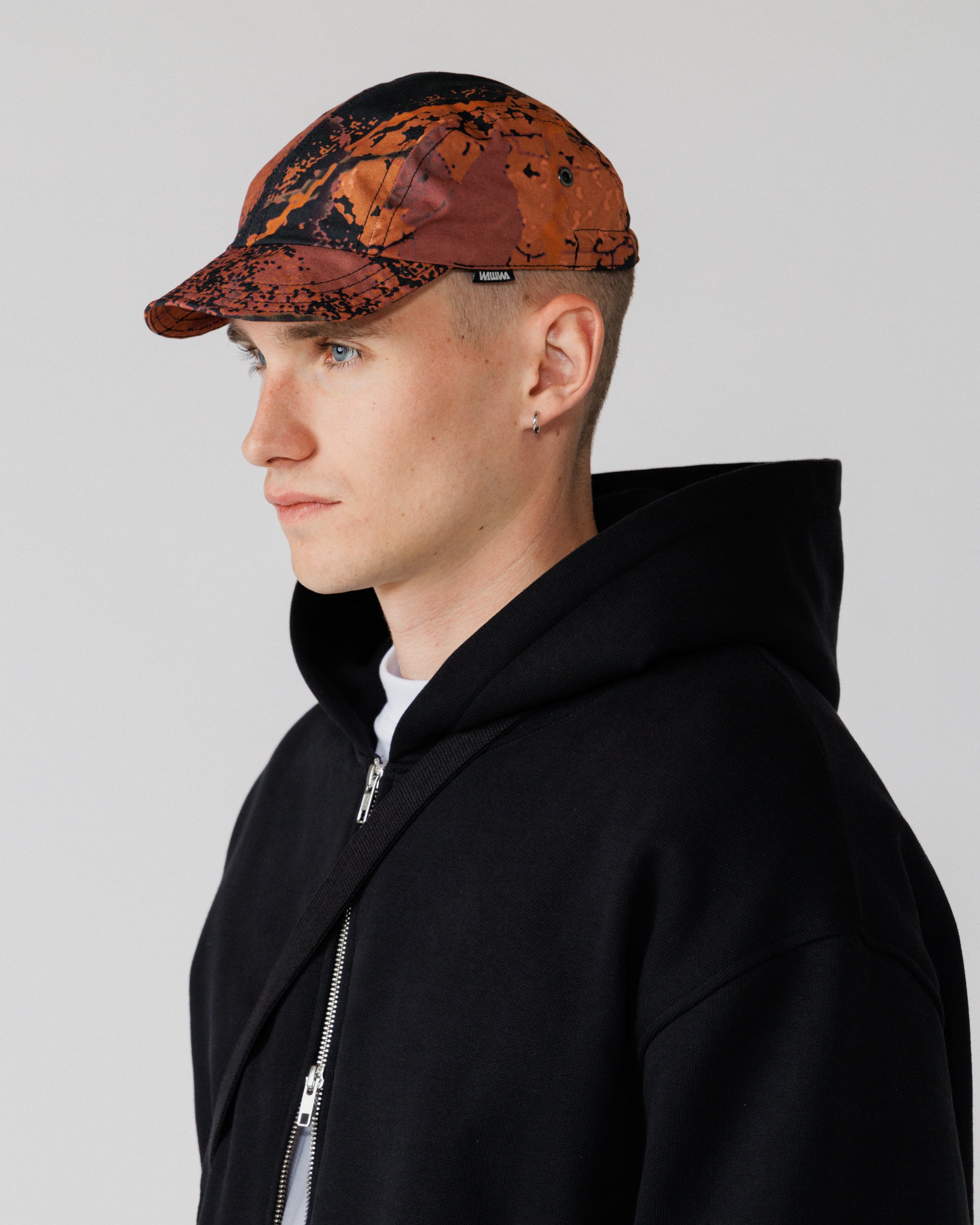 Oak Cap - Abstract Brick Camo — worn three-quarter, second body
