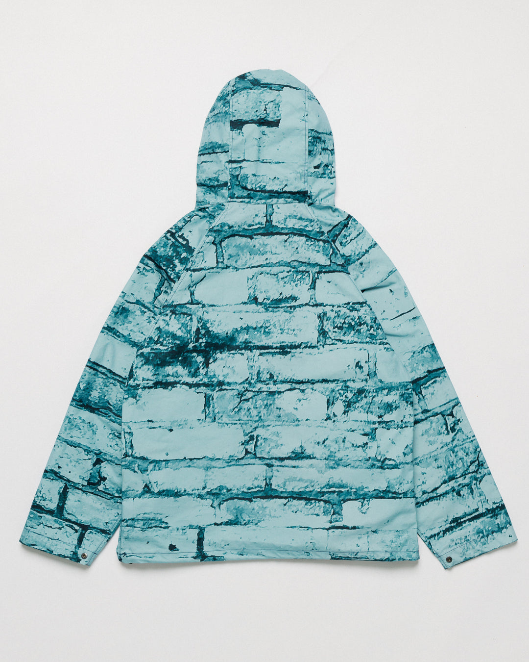 Roam Raglan Jacket - Blue Brick Camo — back flat, print placement
