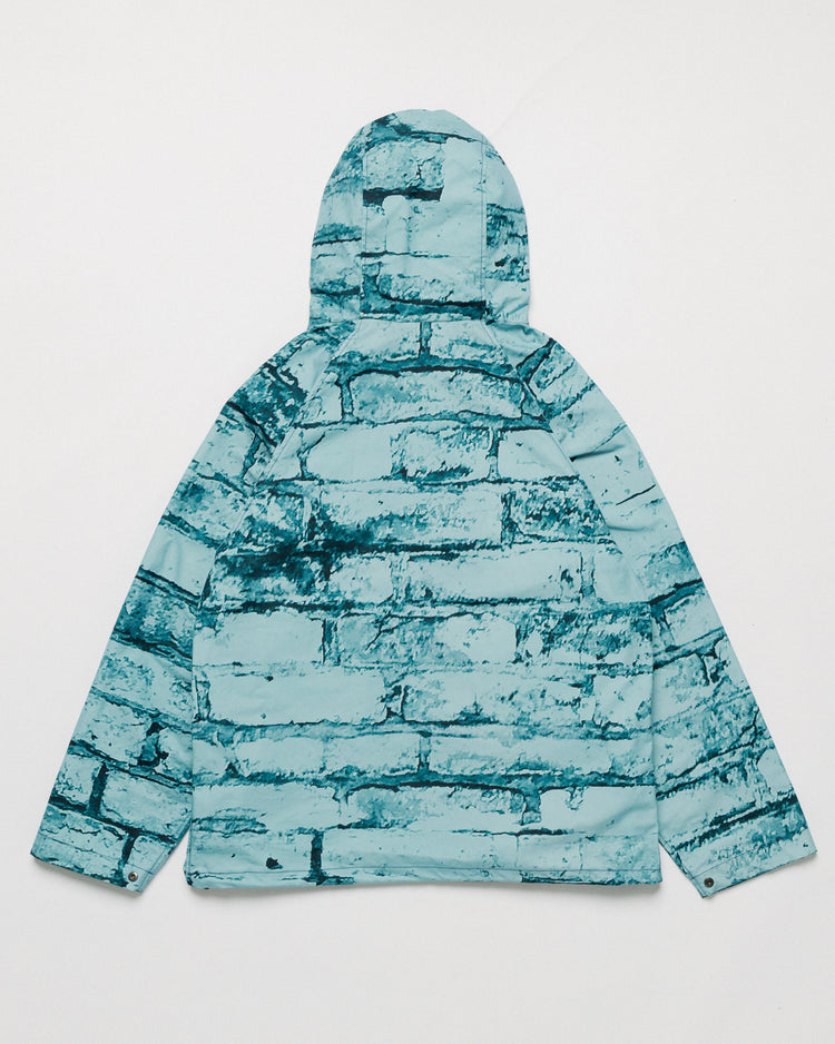 Roam Raglan Jacket - Blue Brick Camo — back flat, print placement