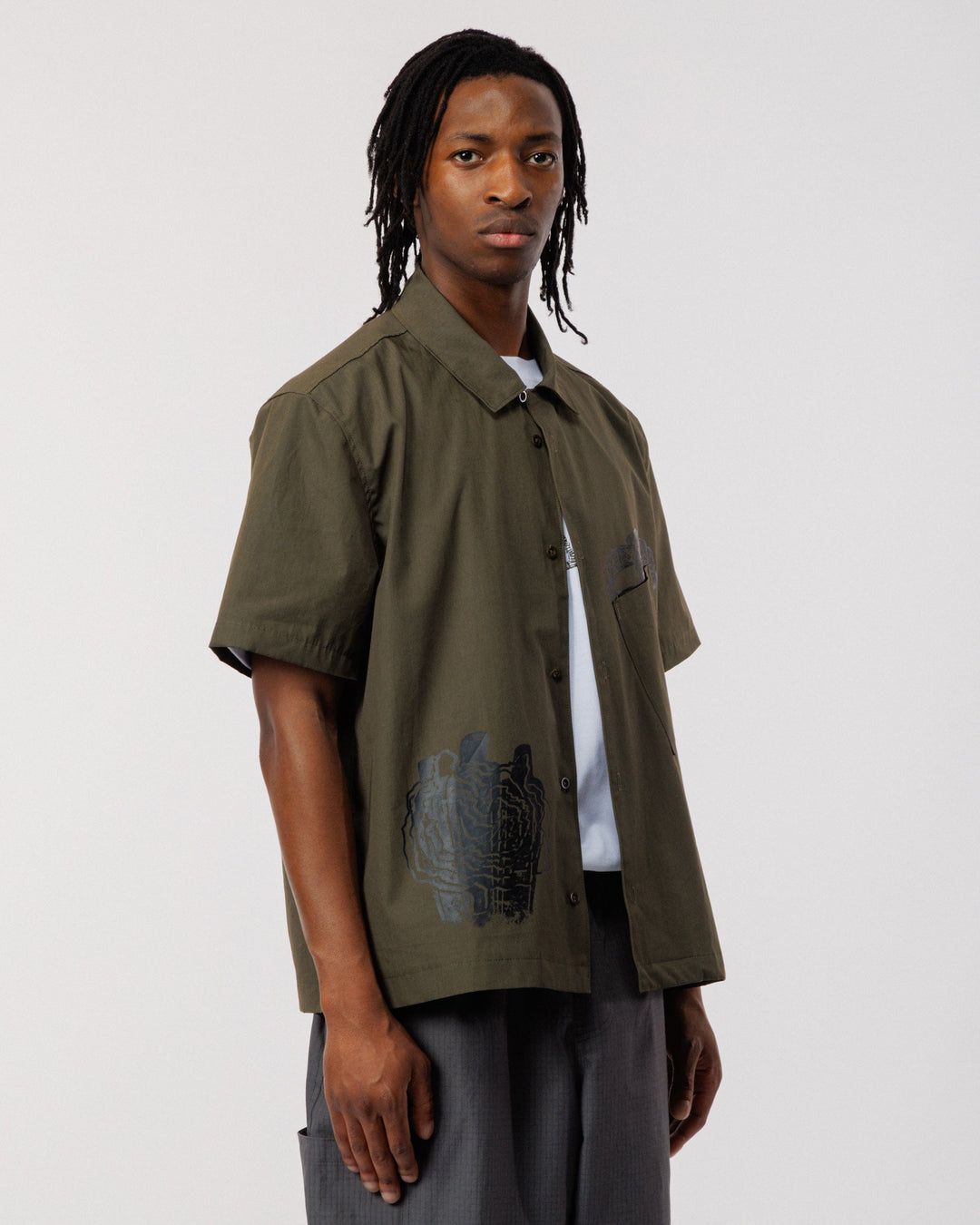 Psy-Damage Ezra Shirt - Khaki