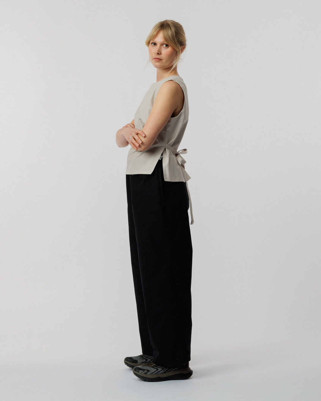 Aimee Tie Top - Stone
