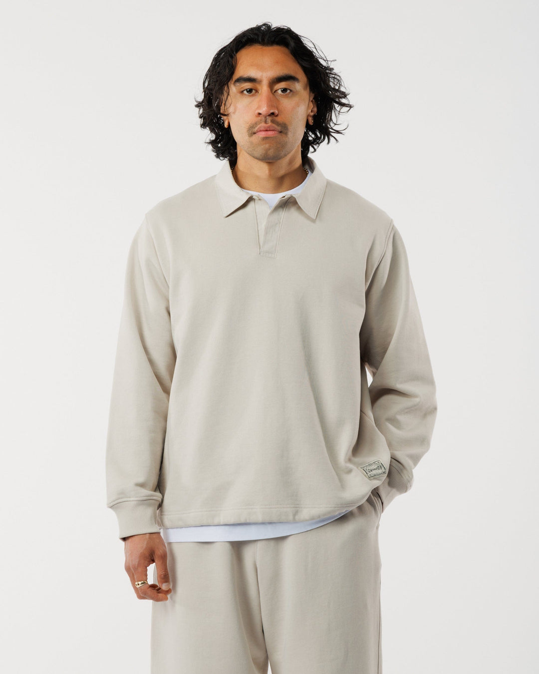 Ellis Rugby Sweatshirt - Stone