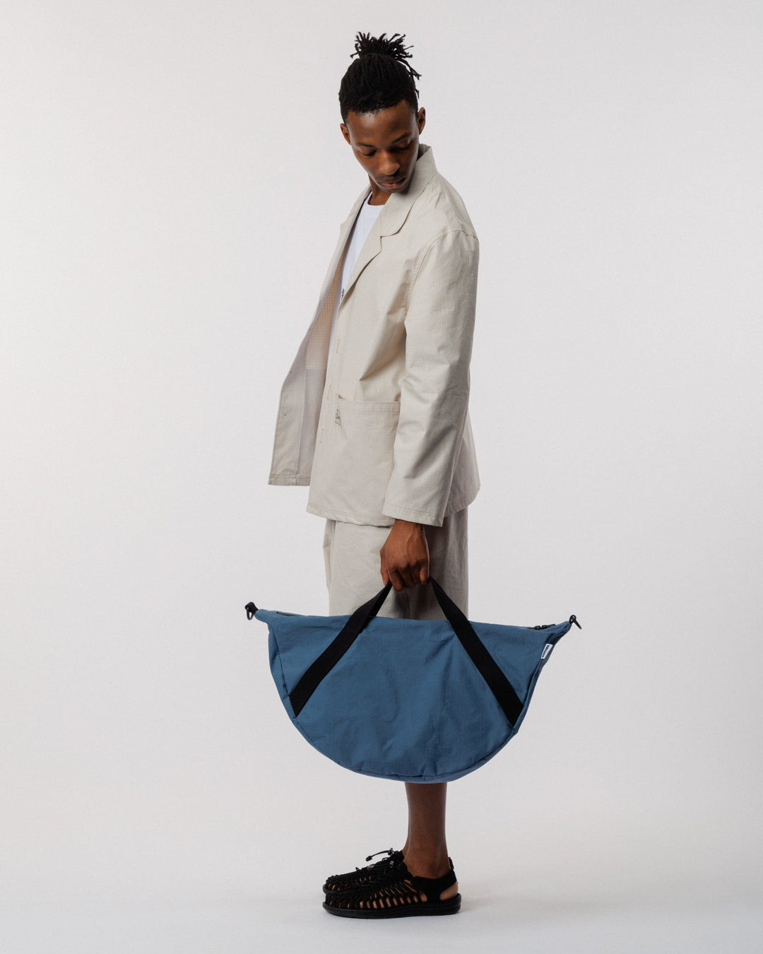 Water Resistant Duffle Bag - Slate Blue
